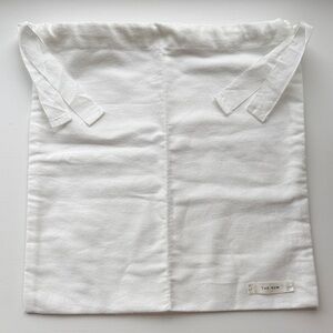 The Row White Flannel Drawstring Dust Bag Travel Storage Bag